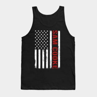 Graphic Sam Cooke Proud Name US American Flag Birthday Gift Tank Top